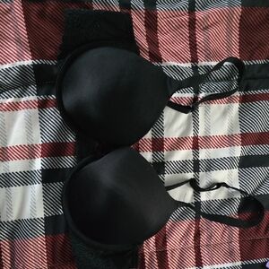 Like New Auden Black Bra with Lace Accents